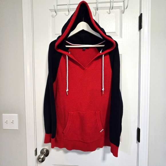 Tommy‎ Hilfiger Women's Hooded Waffle Knit Sweater XL - Picture 1 of 13
